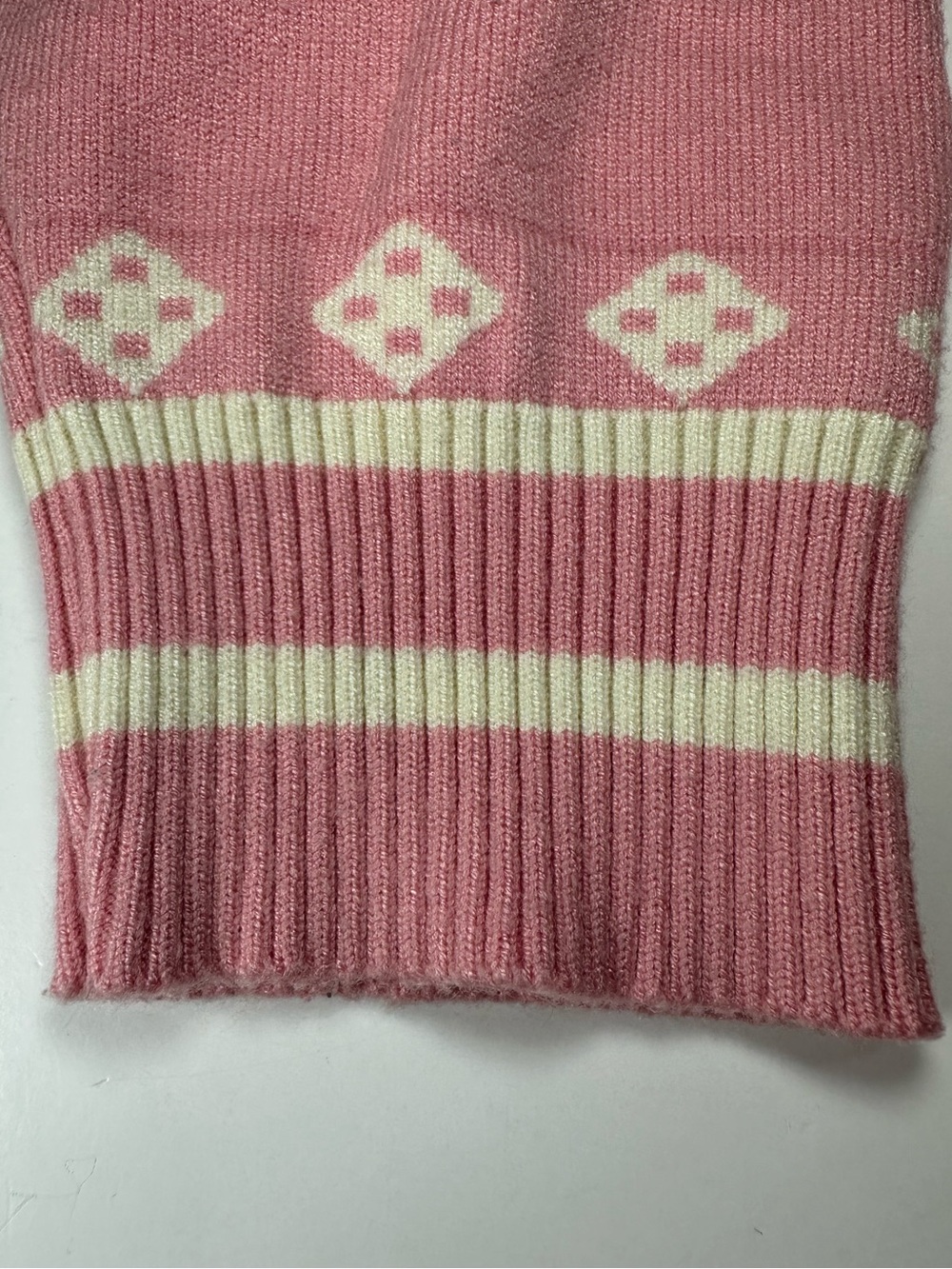 ROMWE Pink Bunny Embroidered Cardigan XL Coquette Kawaii Balletcore Sweater Chic - Picture 10 of 12